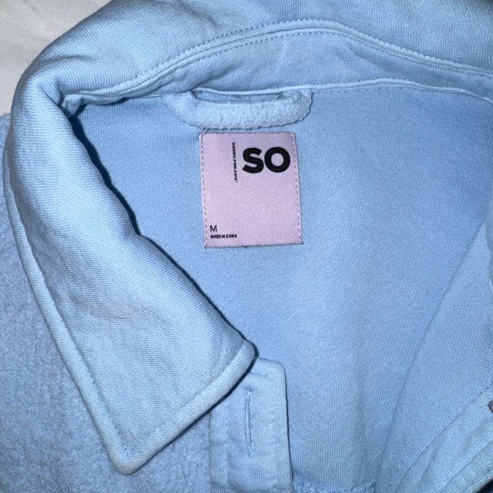 SO Sky Blue Collared Jacket - Picture 2 of 4